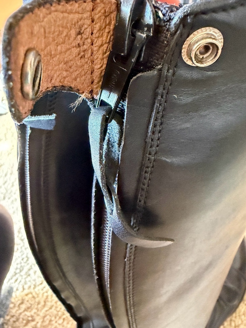 Ariat Black Leather Knee-High Lace-Up Riding Boots Size 7 - Picture 5 of 12